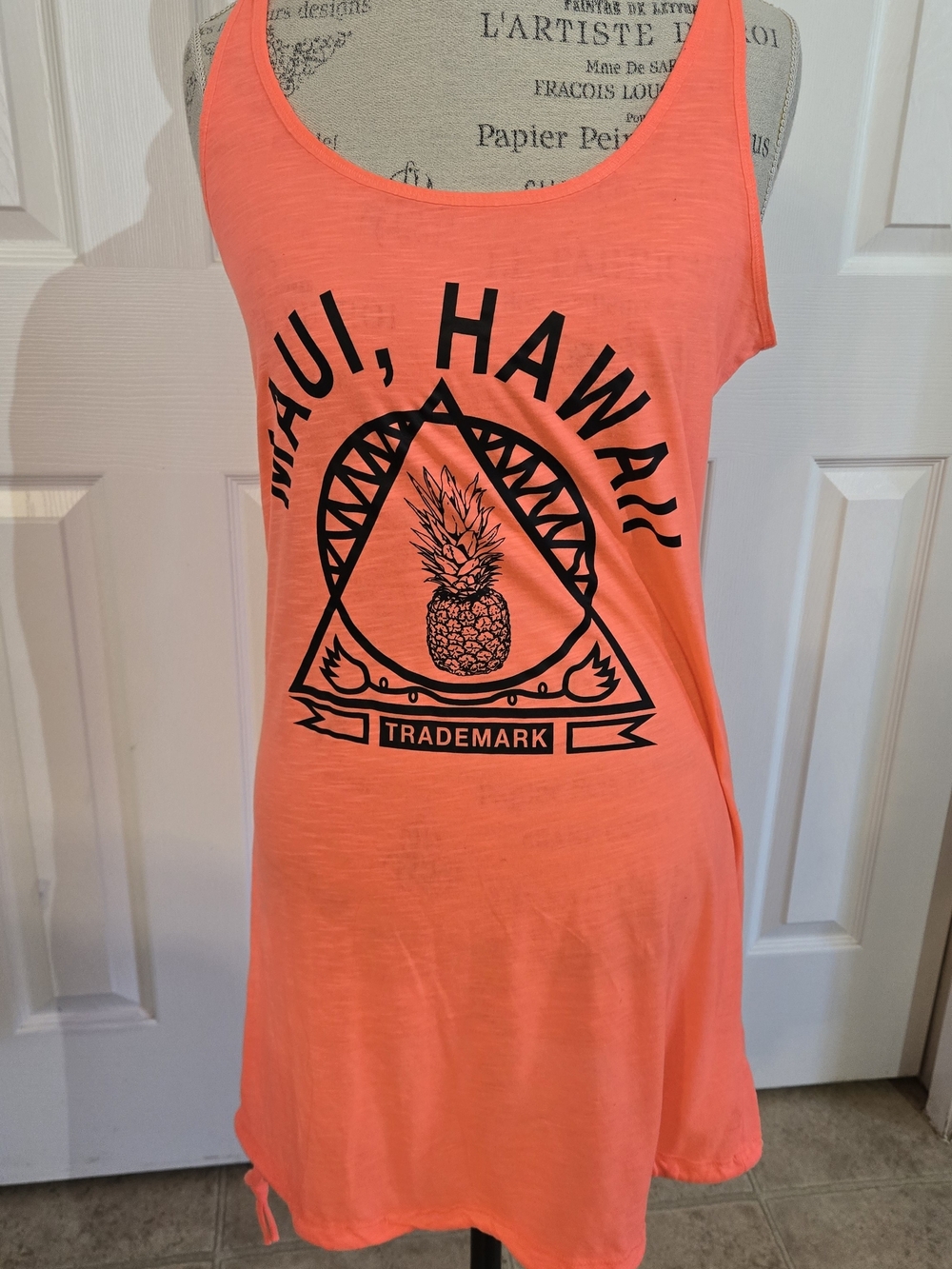 L'ATISTE Aloha Tank Top in Bright Coral